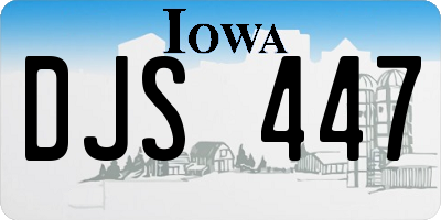 IA license plate DJS447