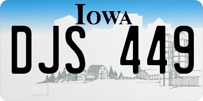 IA license plate DJS449