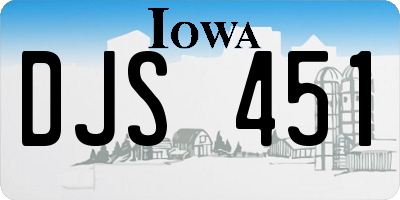 IA license plate DJS451