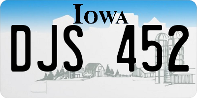 IA license plate DJS452
