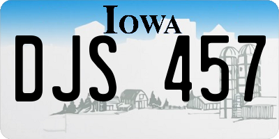 IA license plate DJS457