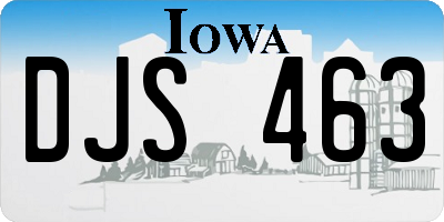 IA license plate DJS463