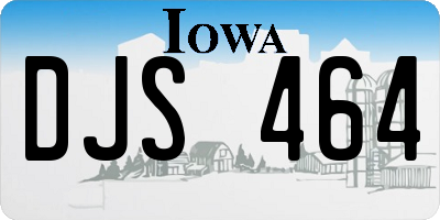 IA license plate DJS464