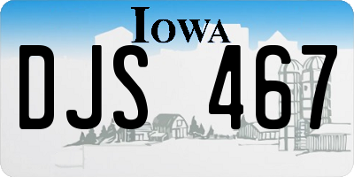 IA license plate DJS467
