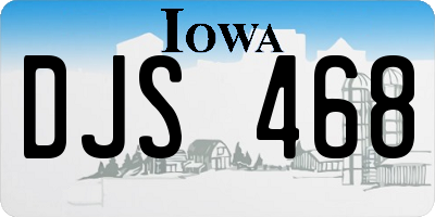 IA license plate DJS468