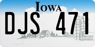 IA license plate DJS471
