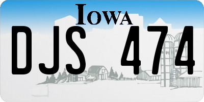 IA license plate DJS474