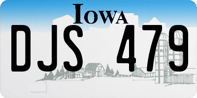 IA license plate DJS479