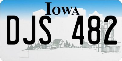 IA license plate DJS482