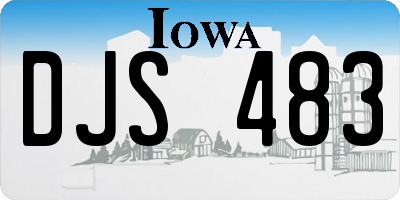 IA license plate DJS483