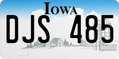IA license plate DJS485