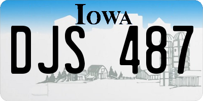 IA license plate DJS487