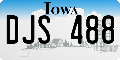 IA license plate DJS488