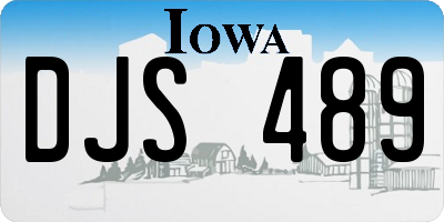 IA license plate DJS489