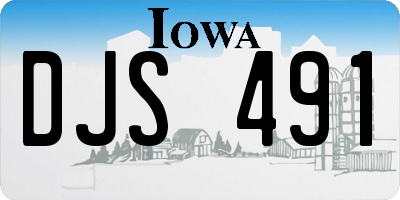 IA license plate DJS491