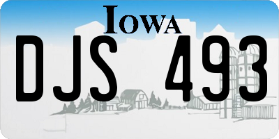 IA license plate DJS493