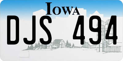 IA license plate DJS494