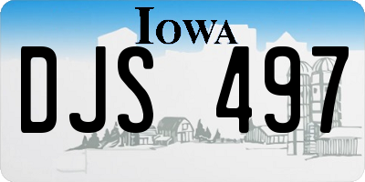 IA license plate DJS497