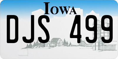 IA license plate DJS499