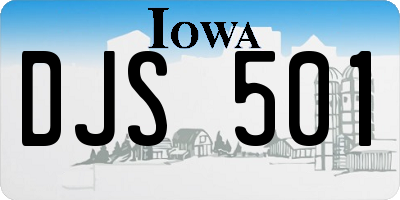 IA license plate DJS501