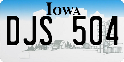 IA license plate DJS504