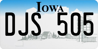 IA license plate DJS505