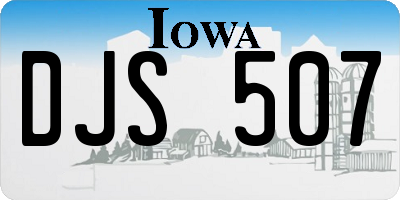 IA license plate DJS507