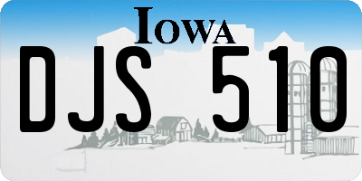IA license plate DJS510