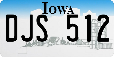 IA license plate DJS512