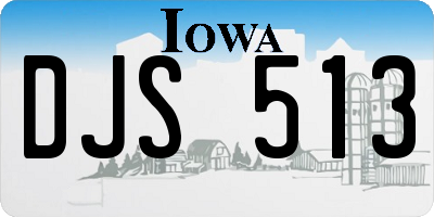 IA license plate DJS513