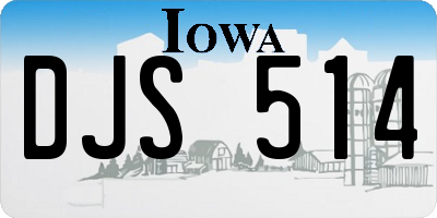 IA license plate DJS514