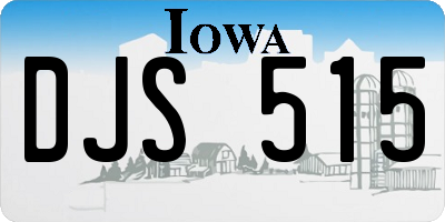 IA license plate DJS515