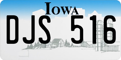 IA license plate DJS516