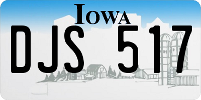 IA license plate DJS517