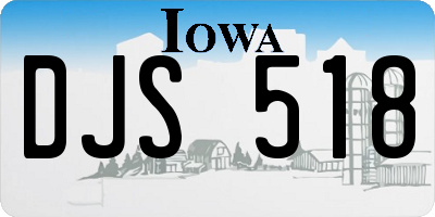 IA license plate DJS518