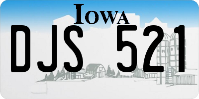 IA license plate DJS521