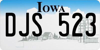 IA license plate DJS523