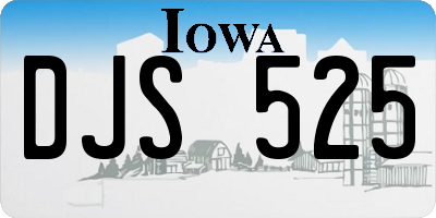 IA license plate DJS525