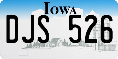 IA license plate DJS526