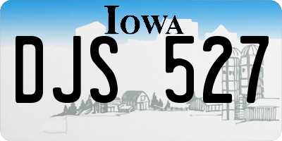 IA license plate DJS527