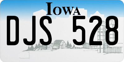 IA license plate DJS528