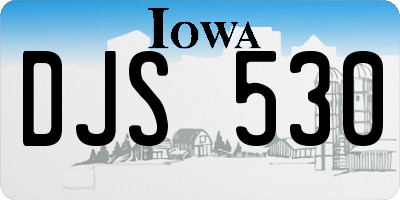 IA license plate DJS530