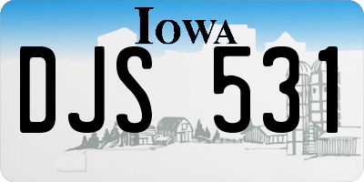 IA license plate DJS531
