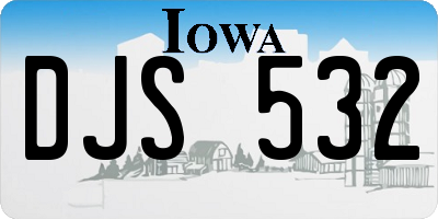 IA license plate DJS532