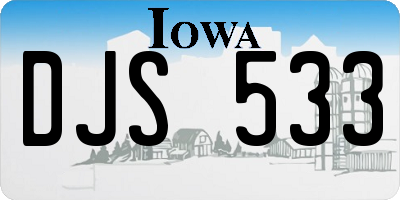IA license plate DJS533