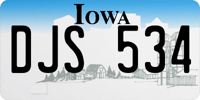 IA license plate DJS534
