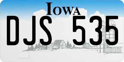 IA license plate DJS535