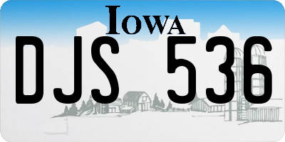 IA license plate DJS536