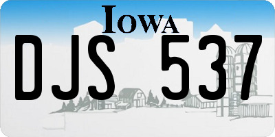 IA license plate DJS537