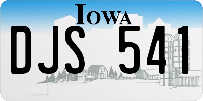 IA license plate DJS541
